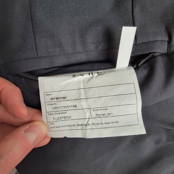 Sene Mens 38X26 Soho Flex Dress Pants Slacks Golf Suit Sport Tech Stretch Black - Picture 4 of 4